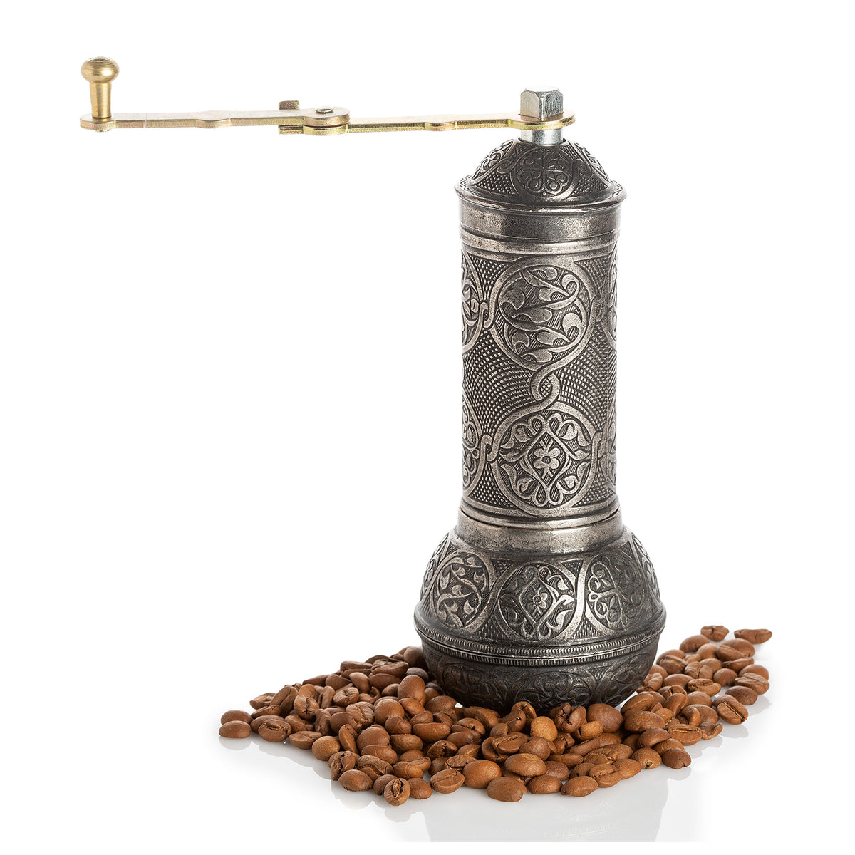 Crystalia Coffee Grinder, Refillable Turkish Style Mill with Adjustable  Grinder, Manual Coffee Mill with Handle, Antique Grinder Metal with Hand  Crank, Adjustable Coarseness (Antique Copper) 