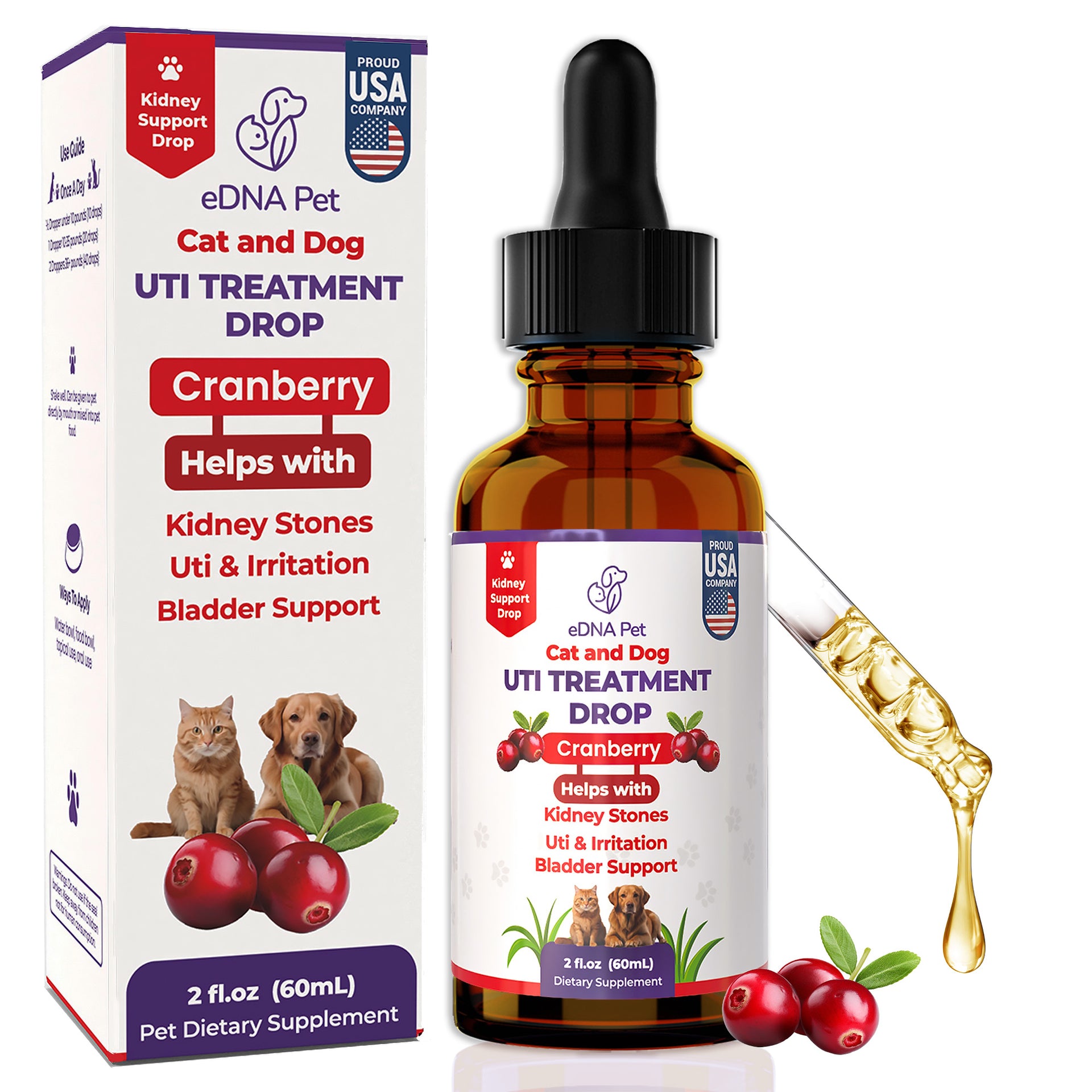 home edna pet urinary tract support for cats dogs herbal formula