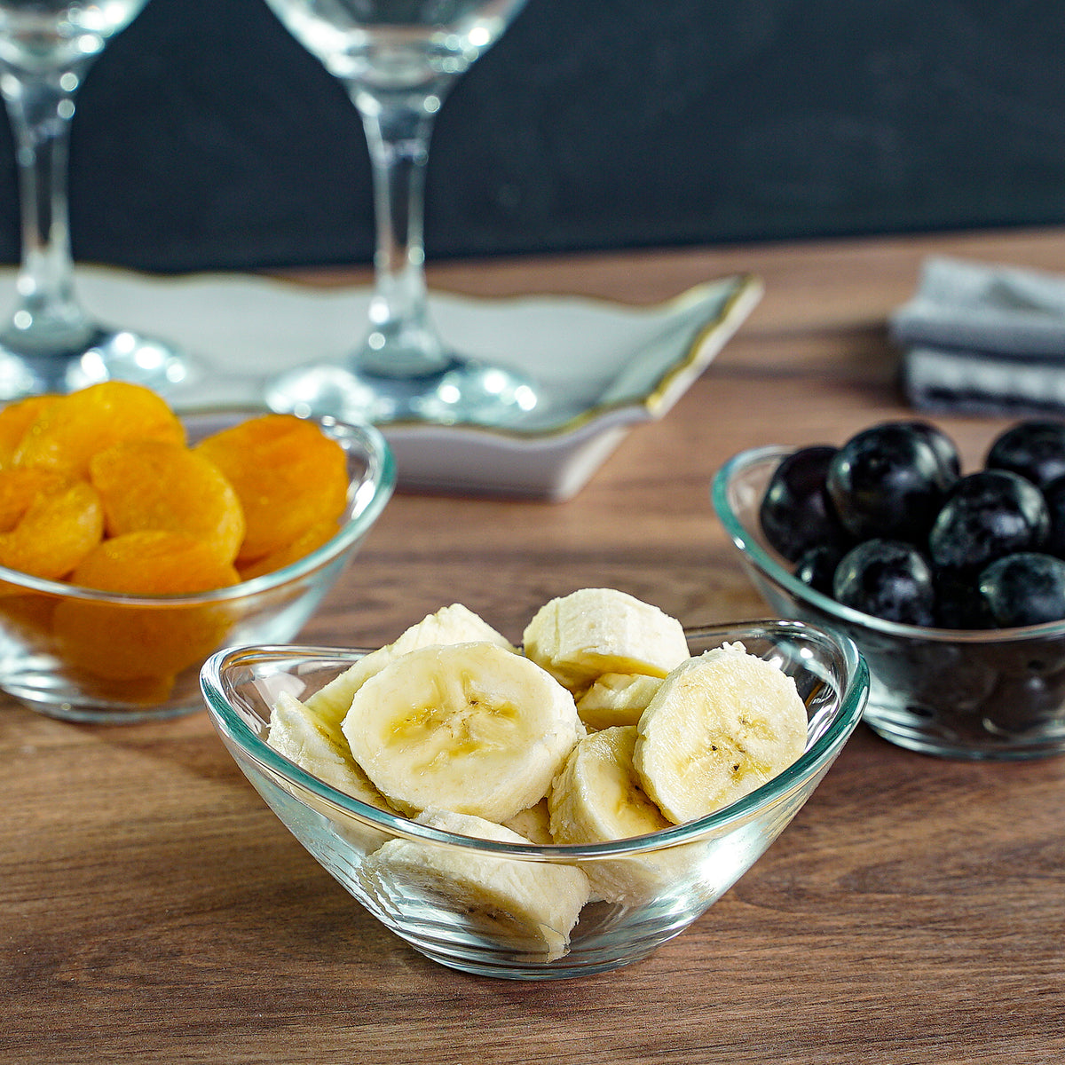 Curved Glass Bowls, Set of 6