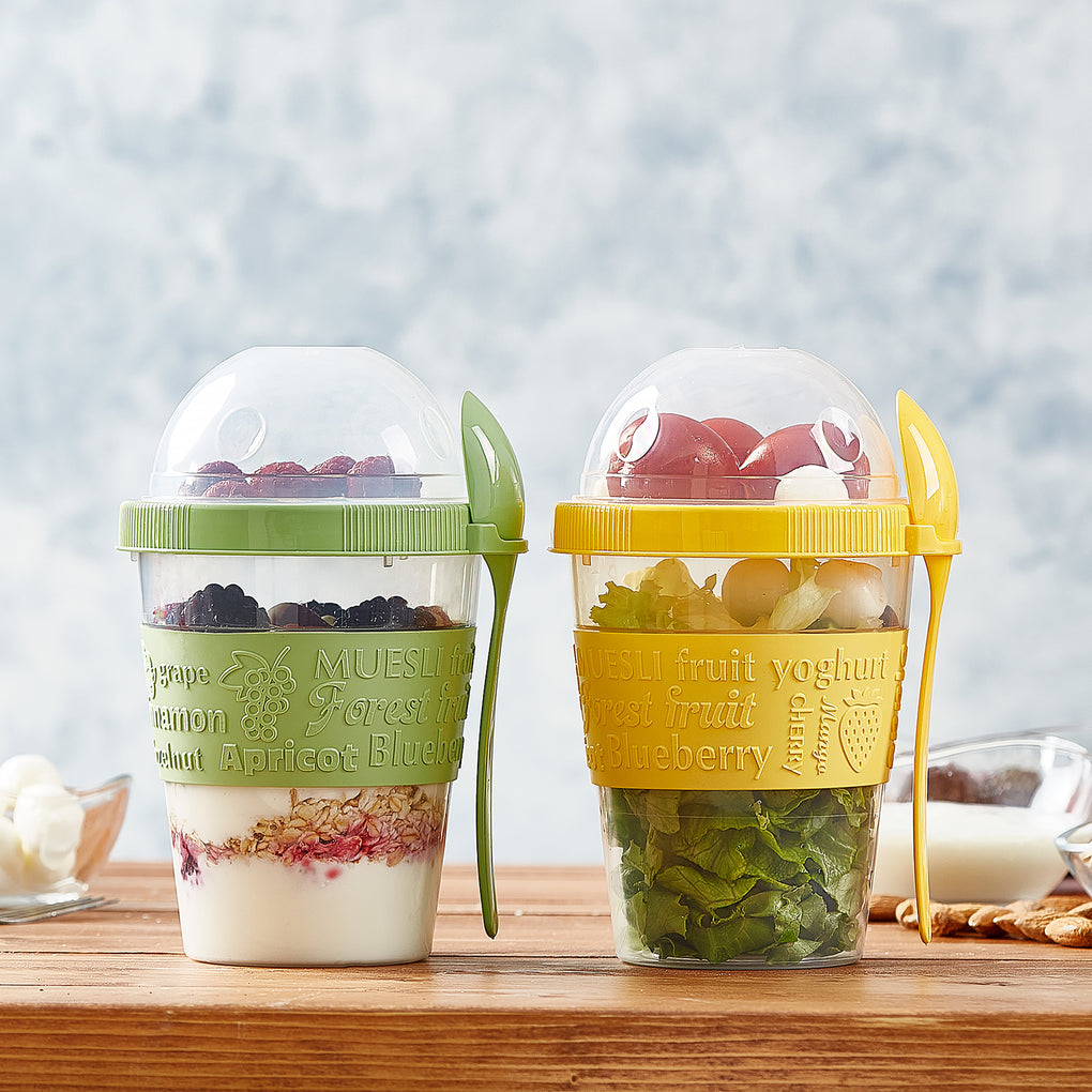 Crystalia Yogurt Cups with Lids, Set of